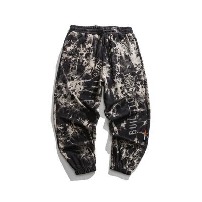 China Anti-Wrinkle Embroidery Tie Dye Casual Joggers Track Pants for sale