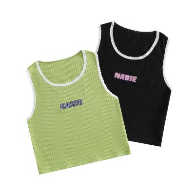 China Breathable Custom Logo Embroidery Sport Women Sleeveless Tank Top for sale