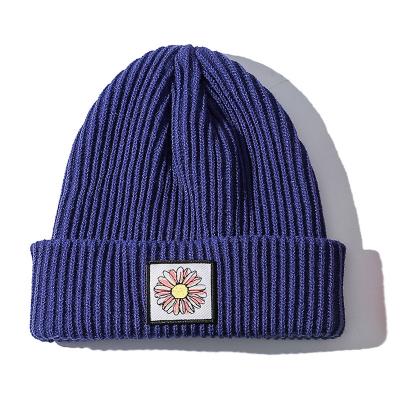 China JOINT Winter High Quality Striped Beanie Hats Custom Embroidery Logo for sale