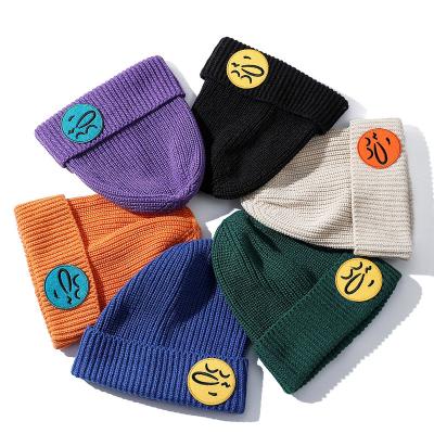 China JOINT Patch Logo 100% Custom Acrylic Knitted Beanie Hat for sale