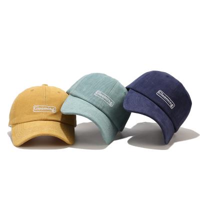 China Wholesale 6 Panel Unstructured Baseball Cap Custom Embroidery Logo for sale