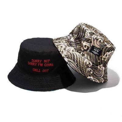 China 100% Custom Adult Size Striped Cotton Embroidery Logo Bucket Hat for sale