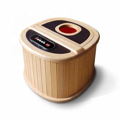 China Portable Computer Control Panel Home Use Portable Mini Sauna Foot Massager Barrel Sauna Far Infrared Foot Sauna for sale