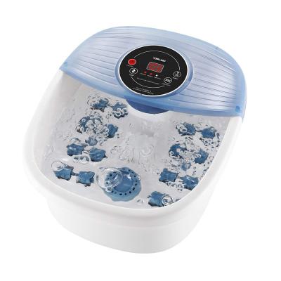 China Factory Supplier 16 Massage Rollers Heat Bubble Vibration Foot Spa Bath Massager With Removable Massage Rollers for sale