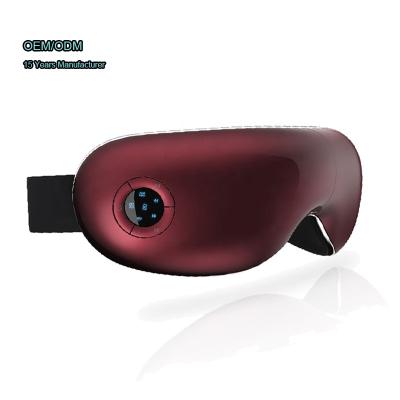 China New Design Folding Floding Eye Massager With Wireless Air Pressure Vibration Heat Music Eye Care Massager for sale