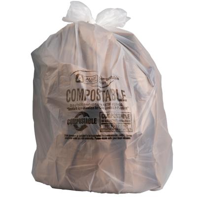 China Household Products Customized Light Green Compostable Garbage Bag Kitchen Waste Bag Trash Can Liner for sale