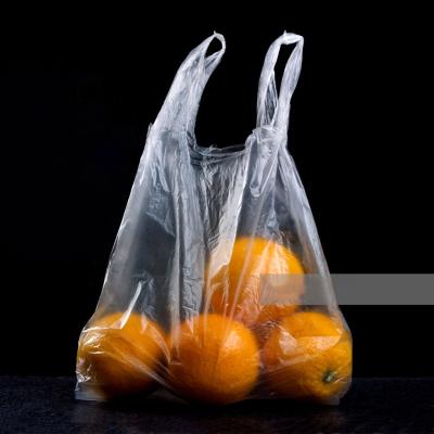 China Safety Ellesse Clear Recycle Food Grade HDPE T-shirt Bag Selladora De Bolsas Plastic Carrier Bags Bolsas Plastico for sale