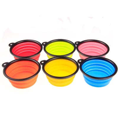 China Viable Collapsible Dog Cat Food Outdoor Accessories Travel Portable Pet Water Bottle Silicone Pet Bowl for sale