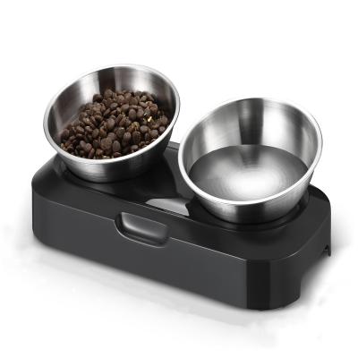 China Newest Design 2021 Steel Pet Bowl Sustainable 32 oz Filtered Self Watering Automatic Pet Drinking Bowl for sale