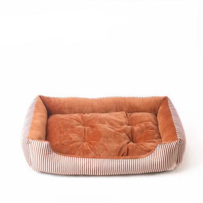 China Breathable Soft Passionate Red Black Plaid Nest Kennel Rainbow Fleece Velvet Cats Dogs Nest Luxury Pet Bed for sale