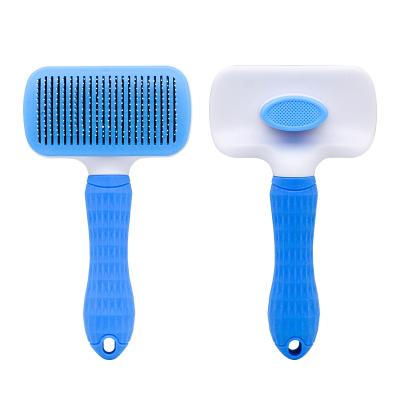 China Cat Brush Tool Pet Grooming Tool Self-cleaning Dog Hair Removal Brush Pet Grooming Comb for sale