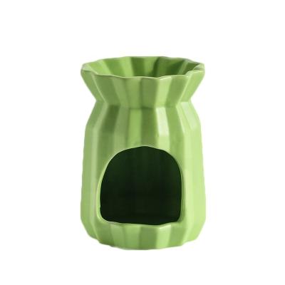 China Incense European Factory Direct Oil Candle Burner New Flower Shape Unique Color Glazed Europe Modern Style Candle Oil Burner Ceramic Burner for sale