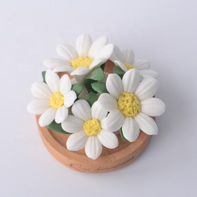 China High Quality Customized China Plaster Porcelain Aroma Diffuser Ceramic Hand Made Flower Scented Home Decorative Diffuser for sale