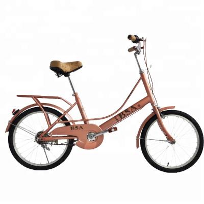 China Popular Nice Design Good Color Steel Frame Aluminum Rim 20 Inch Single Speed ​​Bike Bicycle for sale