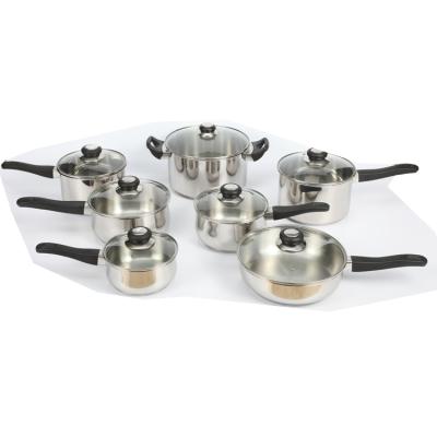 China Steel304 Stainless Steel Stock Pot Viable Commercial Mini Cooking Pot Cookware Set for Cooking for sale