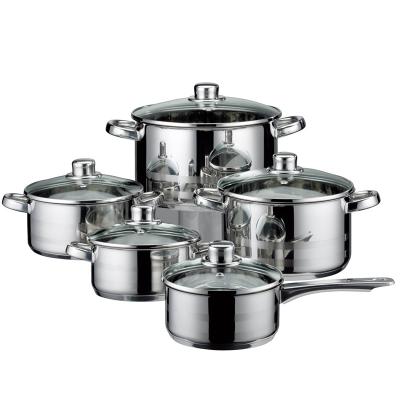 China Sustainable Cookware Casserole Kitchen Pot Cooking Pot Stainless Steel Non-Stick Cookware Set for sale