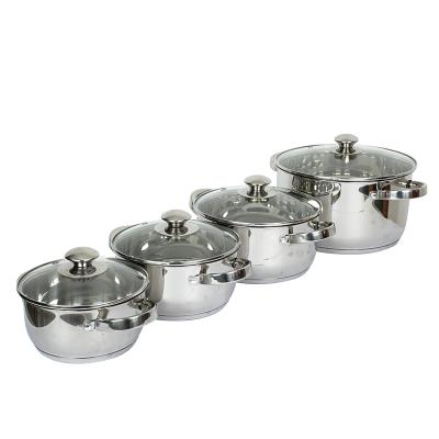 China Sustainable Factory Supplying Stainless Steel 6PCS Cooking Pot Cookware Set for sale