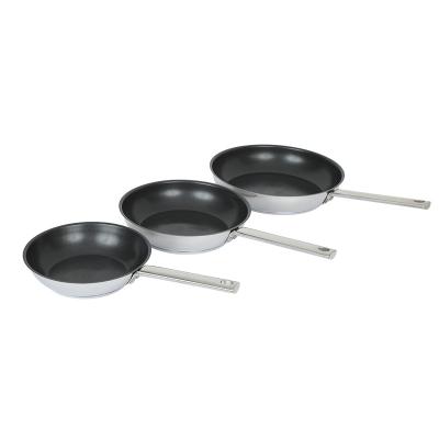 China Viable Wholesale High Quality Custom Non Stick Mirror Pan Set With Wire Handle Frying Polish for sale