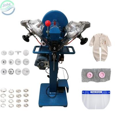 China Plastic and metal snap button automatic face shield snap tie button snap machine metal fork button placing tie tying machine for sale