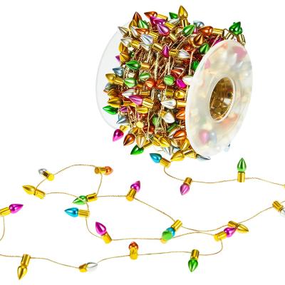 China Miniature Plastic Bulb Bead Shaped String Light Props For Christmas Tree Decoration for sale