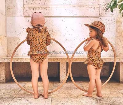 China Plus Size Little Girls Modeling Baby Leopard Bikini UPF50+ Bikini Girl Swimwear Beach Wear Kids Swimwear Tankinis for sale