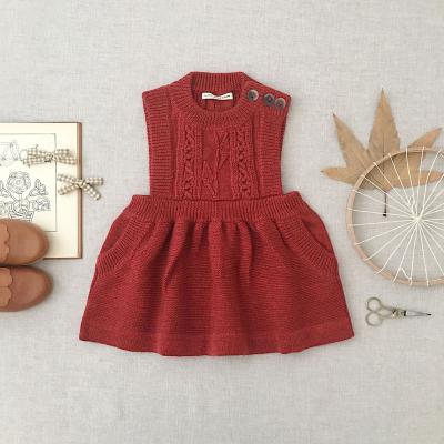 China Sleeveless anti-static children's wear crochet knit skirt for children and babies in Europe and America for sale