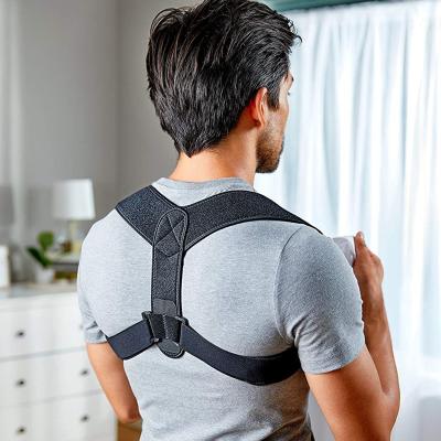 China Neoprene Back Braces Back Supports Wholesale Custom Adjustable Corrector Back Brace Neoprene Shoulder Posture Support for sale