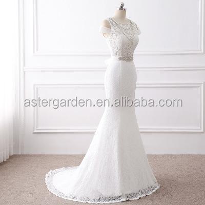 China Breathable Wholesale White Brief Long Trailing Wedding Dresses Bride's Evening Dresses for sale