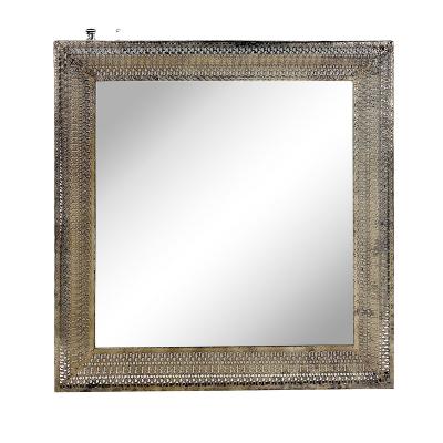 China Art Deco Wholesale Nordic Modern Square Gold Bathroom Wall Hanging Mirrors For Custom Sizes For Home Decor for sale