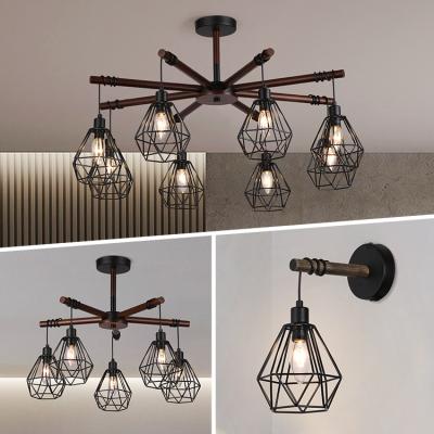 China Factory Price Sale Retro Decorative Design Bedroom Outdoor Mounted Indoor Home Wood Led Ceiling Light E27 Modern for sale