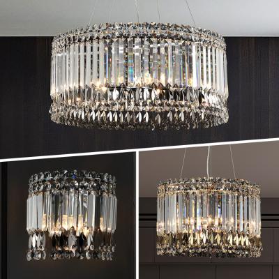 China Modern Design Luxury Multiple Heads Hotel E14 LED Indoor Modern Decorative Crystal Chandeliers Living Room Pendant Light for sale