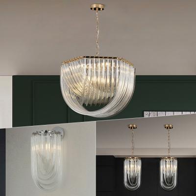 China Modern E14 LED Living Room High Quality Luxury Glass Indoor Hotel Design Decorative Chandeliers for sale