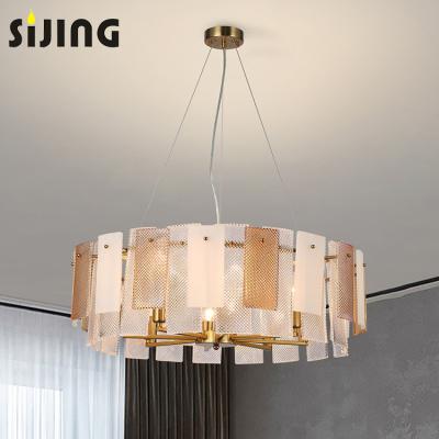 China Modern American Contemporary Style Decoration Runway Mission Indoor Hotel Led Pendant Light Chandelier for sale