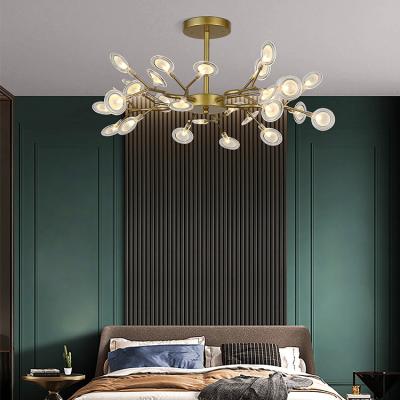 China Indoor surface mounted high lumen simple style modern decoration E14 for living room gold bedroom led ceiling light for sale