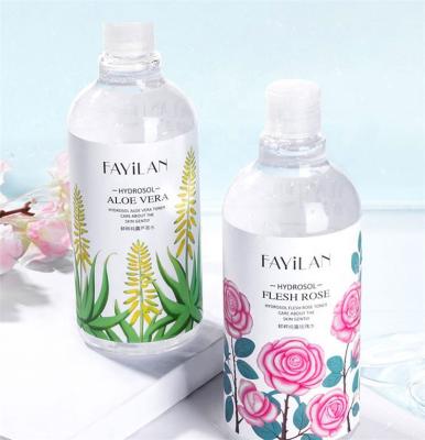 China Organic Vera Rose Flower Water Petal Water Face Toner Deep Moisturizing Aloe Toner OEM Moisturizing Natural Aloe Rose Water for sale