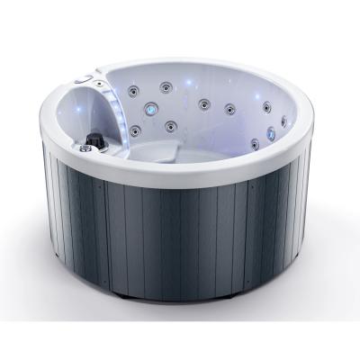 China Free Style Round Whirlpool Massage 5 Seats Hot Tub Air Jet Hosted Outdoor Whirlpool With Simple Operation for sale