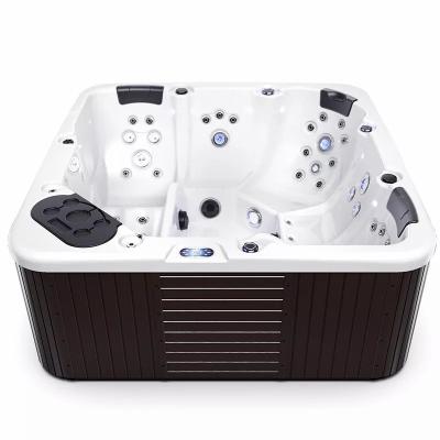 China Jakuzzi Free Clean Outdoor Plug & Play Whirlpool Big Size Spa Massage Hydraulic Hot Tub For Family for sale