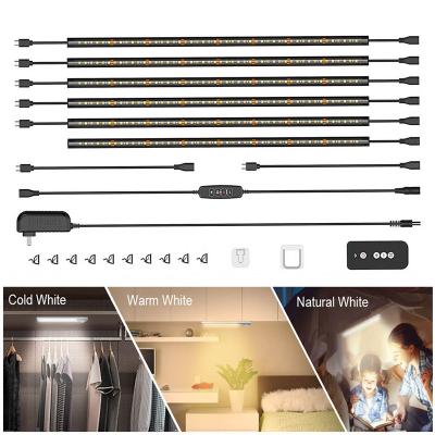 China Modern Safe Lighting Linkable LED Kit 6Pack Light Bars + Motion Sensor + Power Adapter Under Cabinet Lighting Kit, 4000-6000K for sale