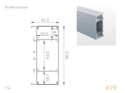 Chine IP44/20 Wall LED Profiles Frame With Plastic Diffuser For Architecture Decorative Lighting à vendre