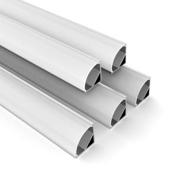 China LED-Eckaluminiumprofil führte Aluminiumprofil für geführte Streifenbeleuchtung 45D 90D zu verkaufen