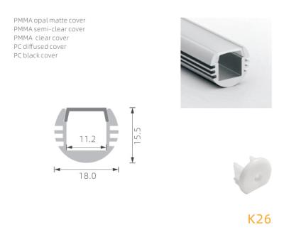 China 100lm/W los 2m anodizó la aleación de aluminio llevada del perfil 6063 para la luz del tubo en venta