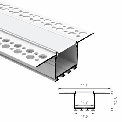 China Perfil conduzido da parede da gipsita do perfil T5 6063 decorativos arquitetónicos da placa de gesso do diodo emissor de luz IP45 à venda