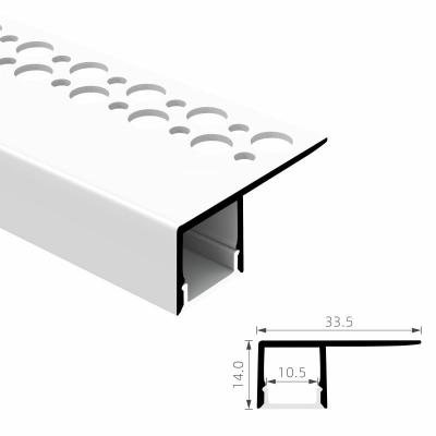 중국 RoHS IP45 Sandblasting LED Plasterboard Profile PC PMMA Recessed Led Strip Profile 판매용