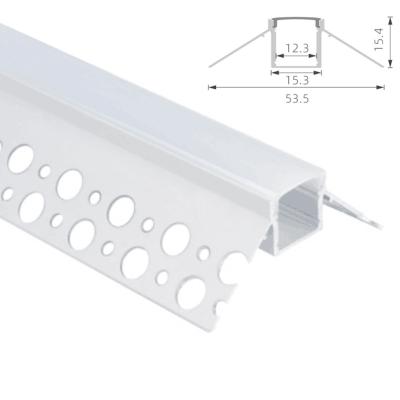 China O perfil IP45 da placa de gesso do diodo emissor de luz da parede da gipsita de W53.5mm Recessed o perfil claro conduzido à venda