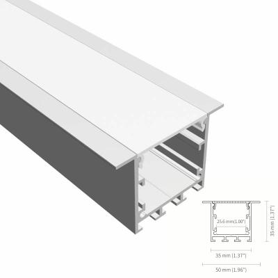 China Perfil de aluminio ahuecado de levantamiento llevado antideslumbrante del perfil T5 6063 LED del canal en venta