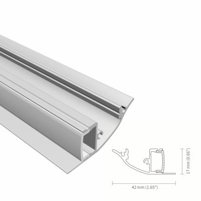 China 6063 Alloy Wall Mounted Led Profile Drywall Gypsum K59 Spray Coating for sale