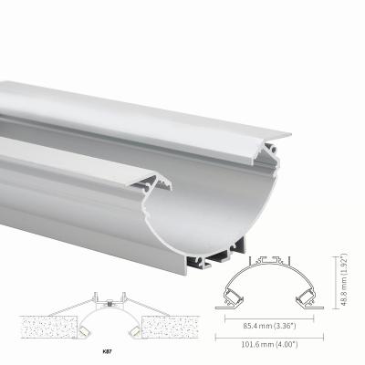 China El espray Caoting H48.8mm ahuecó el perfil de aluminio IP20 del LED para la luz de techo en venta