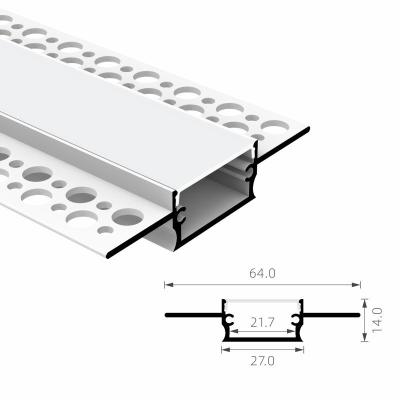 China Canal Recessed da extrusão do emplastro do diodo emissor de luz IP20 perfil de alumínio à venda