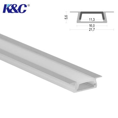 China T8 mildern LED-Streifen-Aluminiumprofil PC PMMA 6063 T5 vertieft zu verkaufen