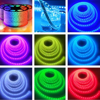 China Flexibler RGB LED Neonbeleuchtungs-Kieselgel buntes DC24V 60 LED wasserdichtes IP68 SMD5050 zu verkaufen